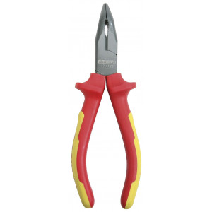 Pince à Bec Demi-Ronds KS Tools 115.1024 - Longueur 210mm, Chrome Vanadium, Poignées Bi-Matière