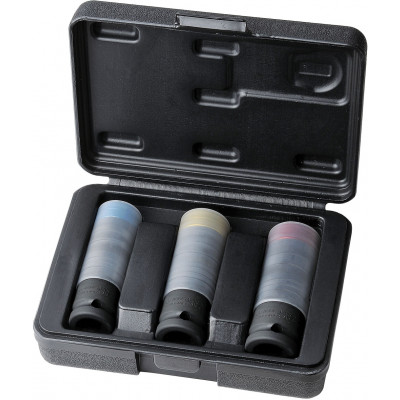 Jeu de 3 douilles à chocs pour jantes aluminium SLIM POWER, 20 mm - Kstools | 515.0990