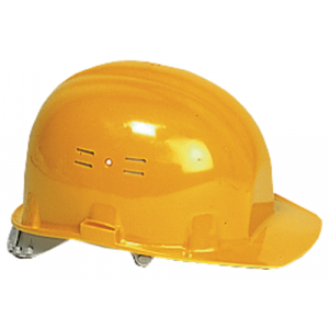 Casque De Protection Chantier Jaune Manu France - Norme EN397 EN50365 - Taille Réglable 54-61cm