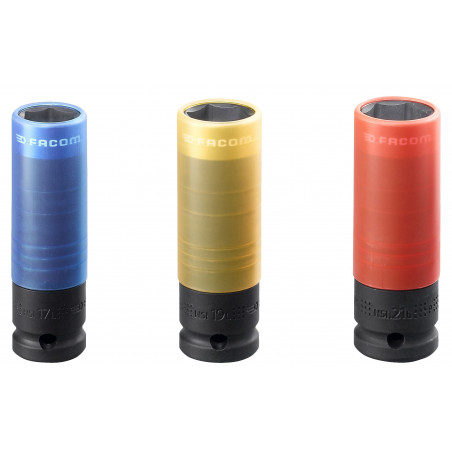 3 DOUILLES ROUES EN ALUMINIUM - 17-19 ET 21 MM - FACOM | NSI.3LPB