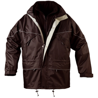 ISA Parka Noire 3EN 1 polyester enduit PVC 5ISAB COVERGUARD
