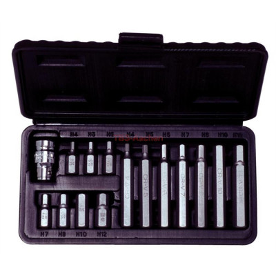 Coffret d'embouts KS, 6pans male 15 pcs - 4-5-6-7-8-10-12 mm KSTOOLS