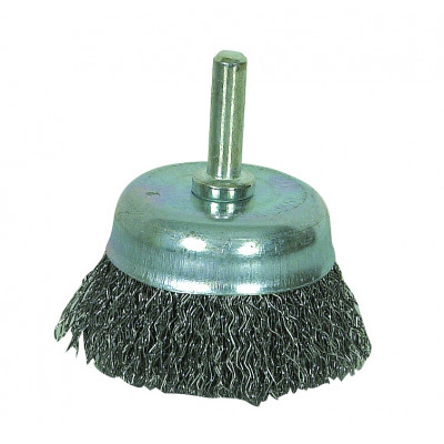 Brosse métallique sur tige pour surface plane diamètre 50 mm - Sodise | 15589
