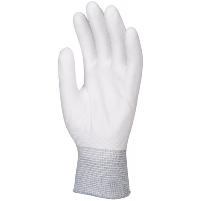 Gants en polyamide blanc, paume enduite polyuréthane blanc - Eurotechnique