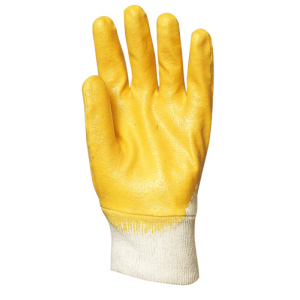 Gants en Nitrile jaune dos aéré, économique - Eurotechnique
