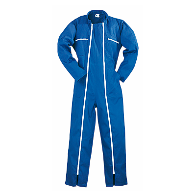 Combinaison 2 Zips polycoton bleu, 245 g/m2 COVERGUARD