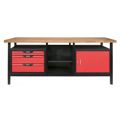Etabli d'atelier professionnel extra long, H 850 x L. 2000 mm x l 600 mm - Kstools |865.0210