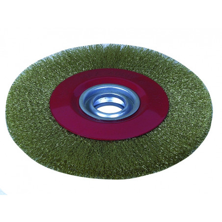 Brosse métallique pour touret 15526 - diamètre 150 - alésage 32 - Sodise | 15540