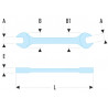 CLE PLATE FACOM A FOURCHE 1"1/8 X 1"1 | 44.1'1/8X1'1/4