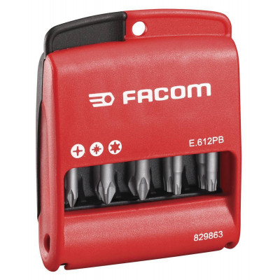 BOITE DE 10 EMBOUTS 50 MM (PH, PZ, 6 PANS) FACOM | E.611PB