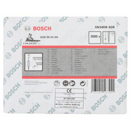 Clou en bande tête D SN34DK 65R Accessoire Bosch pro outillage 2608200015