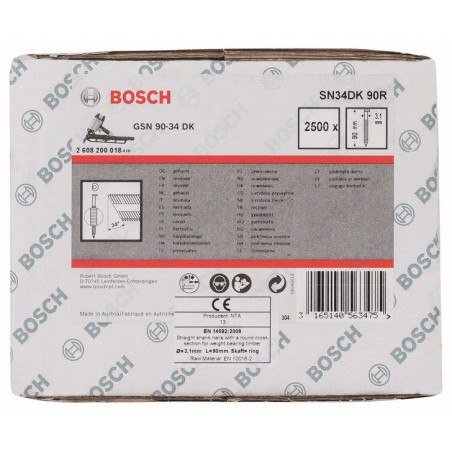 Clou en bande tête D SN34DK 90R Accessoire Bosch pro outillage 2608200018