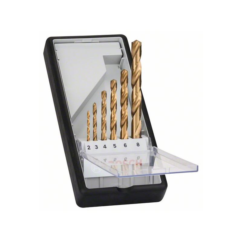 Forets à métaux Robust Line HSS-TiN 135°, set de 6 pièces Accessoire Bosch pro outillage 2607010530