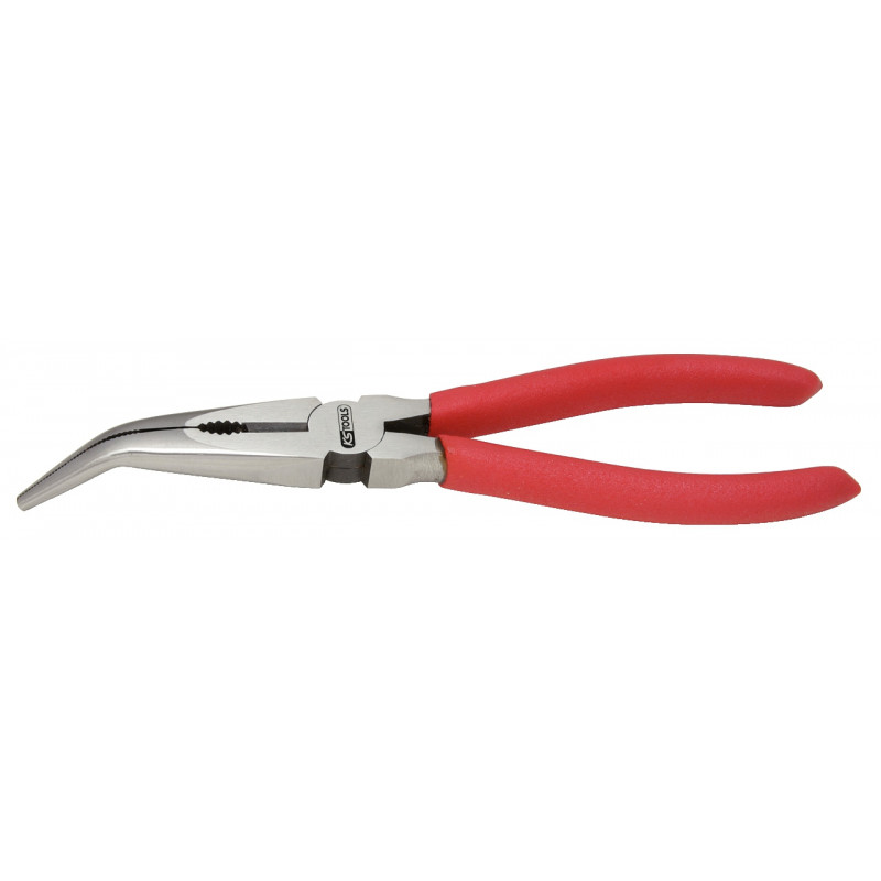 Pince à bec demi-rond coudé à poignées bi-composants 165 mm- KS Tools Pince à bec demi-rond coudé à poignées bi-composants 165 mm- KS Tools