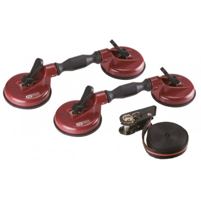 Jeu de ventouse doubles pour vitre ou pare-brise et sangle - KS Tools | 140.1010