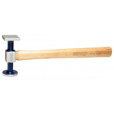 Marteau à réteindre standard, en acier poli,manche hickory - KS Tools | 140.2133