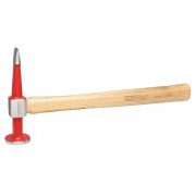 KS Tools 140.2136 Marteau Débosseler Panne Droite Tête Ronde Plate - Acier Poli De Qualité Professionnelle