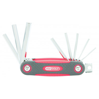 Jeu de 8 clés mâles 6 pans sur monture KS Tools | 158.3540