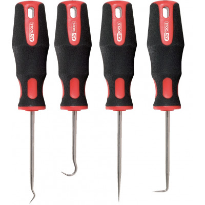 Jeu de crochets,manche bi-composants, 4pcs - KS Tools | 550.1045