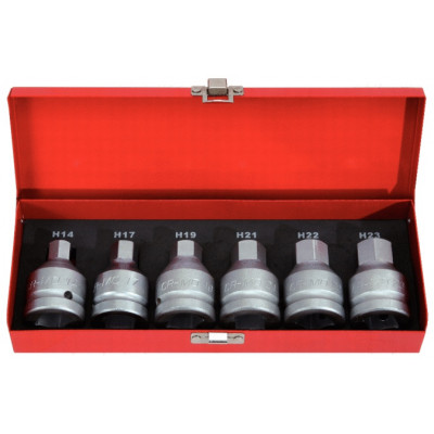 Jeu d'embouts à chocs 6 pans 3/4'', clé 14 à 24 mm KS Tools | 515.0000