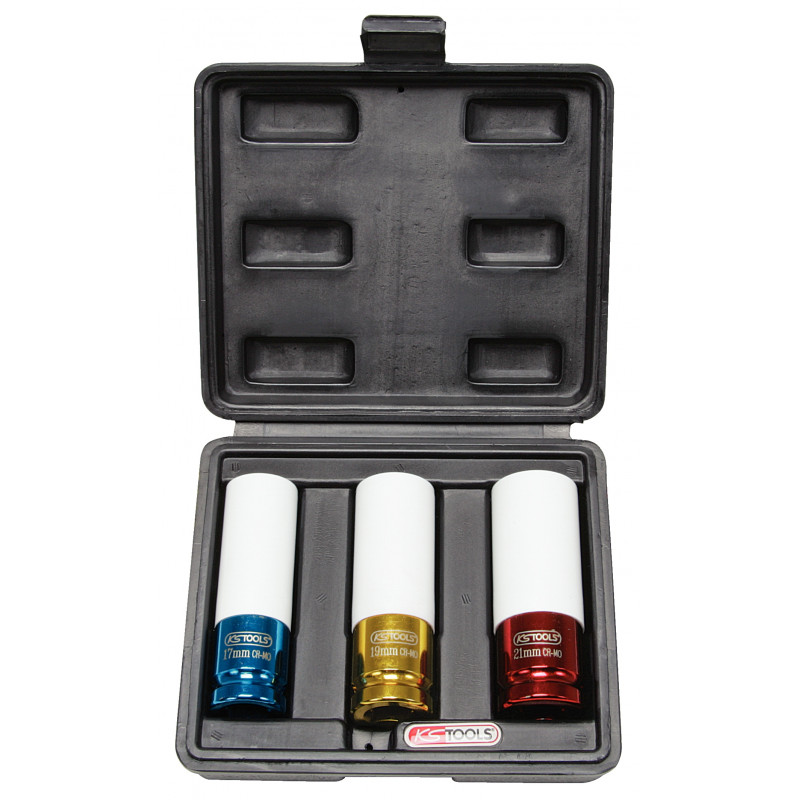 Douille à Choc 17 Mm PS PRO Avec Adaptateur - Alliage Acier Chromé, Entraînement 1/2" - Pour Canaux Unistrut 21/41 Mm