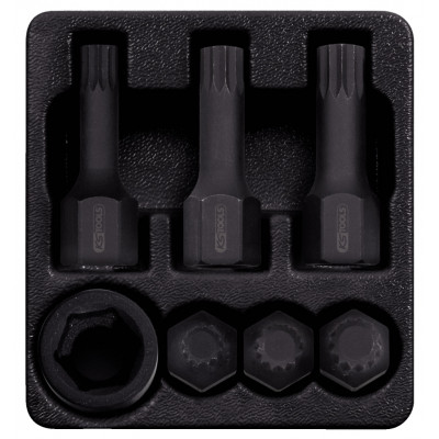 Coffret DUODRIVE, douilles à chocs XZN®, 7pcs KS Tools | 515.1160