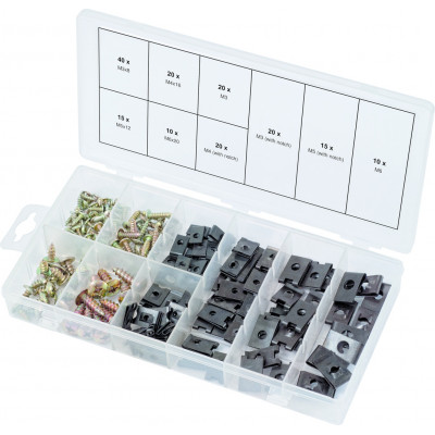 Assortiment de vis et d'écrous cage, 170 pcs - KS Tools | 970.0530
