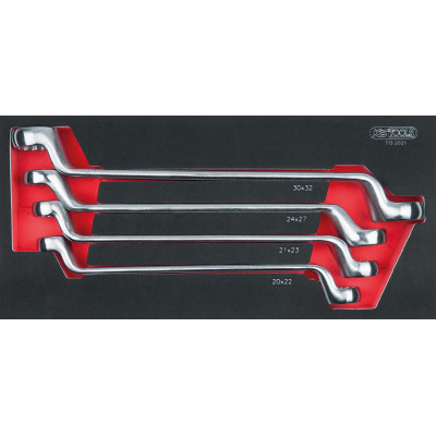 Module de clés polygonales contre-coudées 75°, 4 pièces - KS Tools | 713.2021