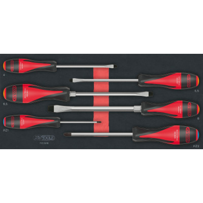 Module de tournevis ULTIMATE Fente - POZIDRIV, 6 pièces - KS Tools | 713.5016