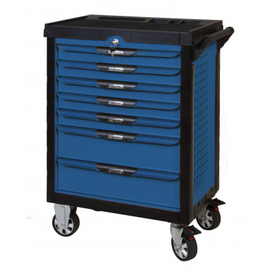 Servante PEARLline bleue 7 tiroirs équipée de 173 outils - KS Tools | 804.7173