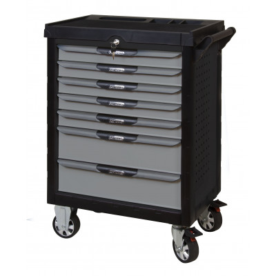 Servante PEARLline grise et noire 7 tiroirs équipée de 384 outils - KS Tools | 816.7380