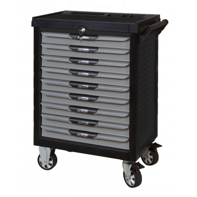Servante PEARLline grise et noire 9 tiroirs équipée de 429 outils - KS Tools | 816.9425