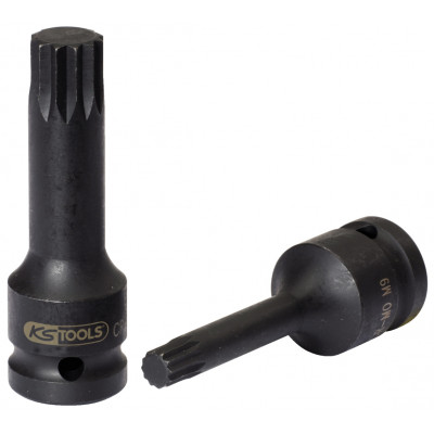 Douille longues à chocs mâle XZN 1/2", M4" - KS Tools | 911.0945