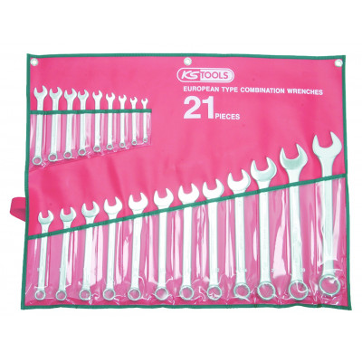 Jeu de 8 clés mixtes métriques - en trousse - KS Tools | 922.0042