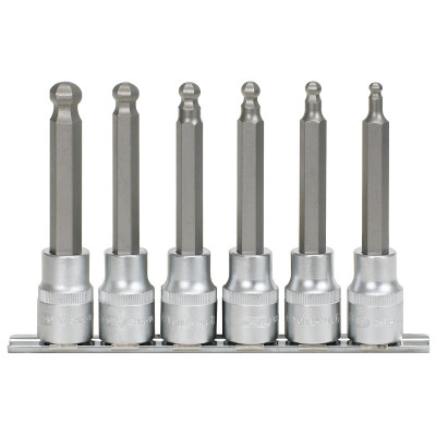 Rail de 6 douilles tournevis à tête sphérique, 1/2" - L.110 mm - 5 à 12 mm " - KS Tools | 922.1764