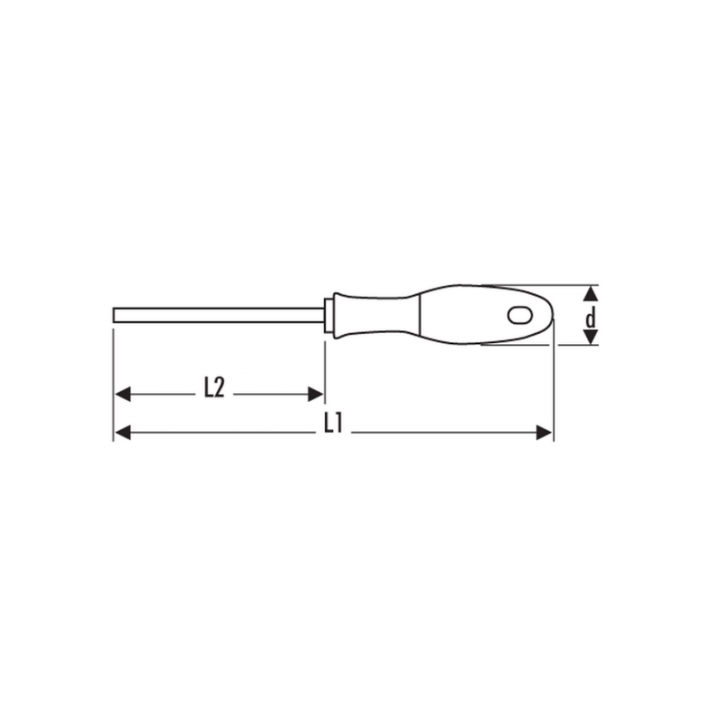 E165096 Expert Tournevis pour vis fente électricien