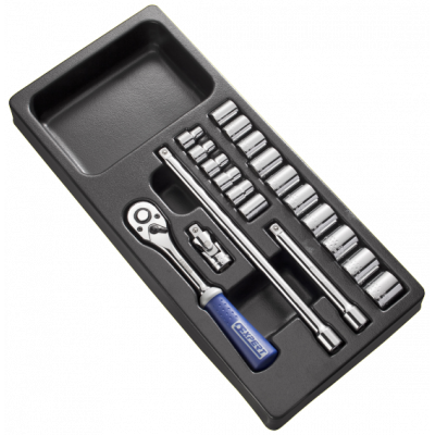 E194678 Expert Module de douilles et accessoires 3/8" métriques - 20 pièces