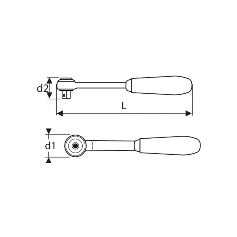 E031701 Expert Cliquet tête ronde 3/8"