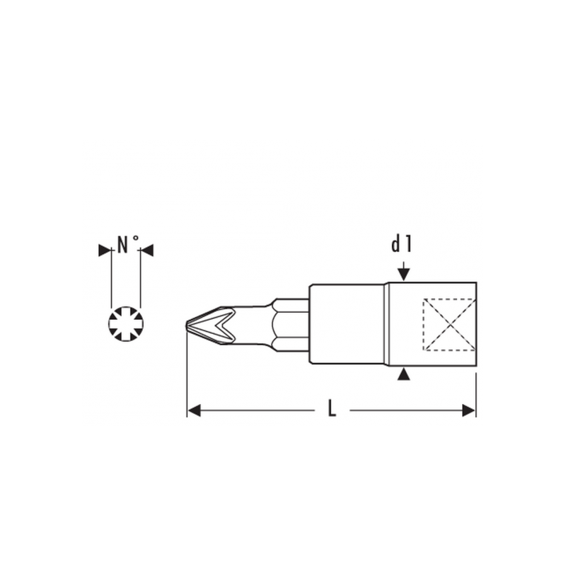 E030923 Expert Douilles tournevis 3/8" pour vis Pozidriv®