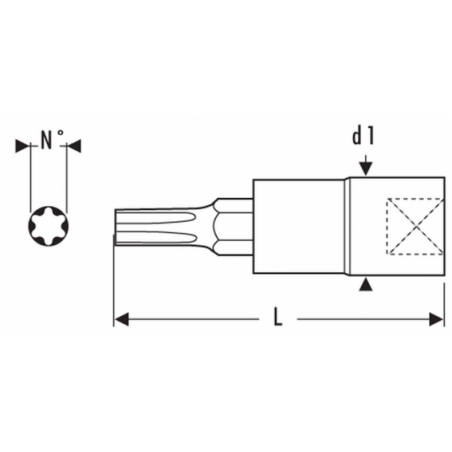 E030913 Expert Douilles tournevis 3/8" pour vis Torx®