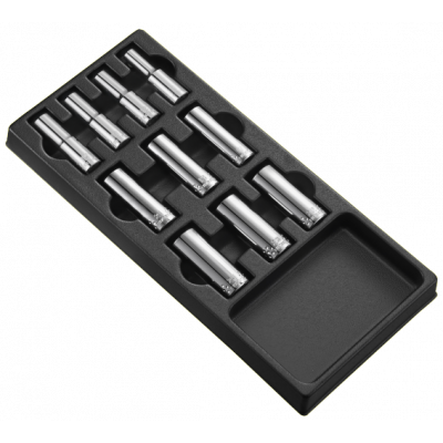 E032201 Expert Module de douilles longues 1/2" métriques - 10 pièces