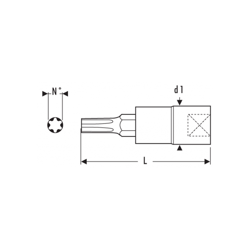 E031926 Expert Douilles tournevis 1/2" pour vis Torx®