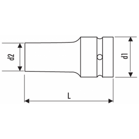 E113599 Expert Douilles longues Impact 1/2" - 6 pans - métriques