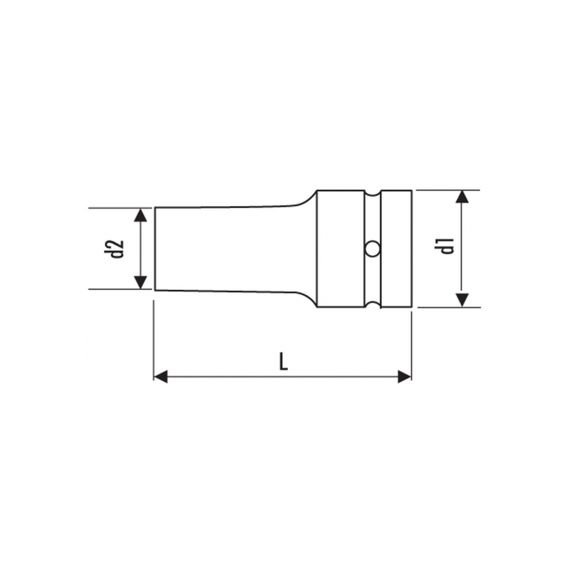 E113606 Expert Douilles longues Impact 1/2" - 6 pans - métriques