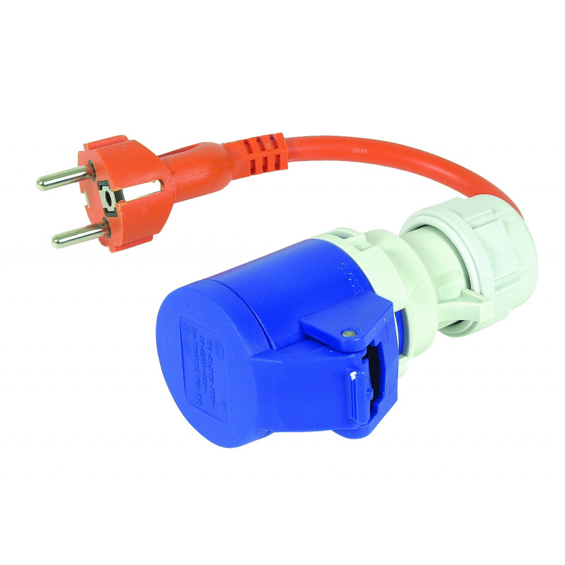 Adaptateur prise mâle française et prise femelle CE17 - 2P+T - Sodise | 03266