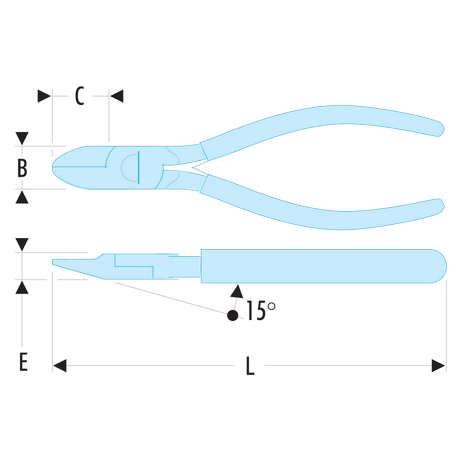 395.14 Facom Pinces coupantes diagonales pour plastique