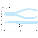 395.14 Facom Pinces coupantes diagonales pour plastique