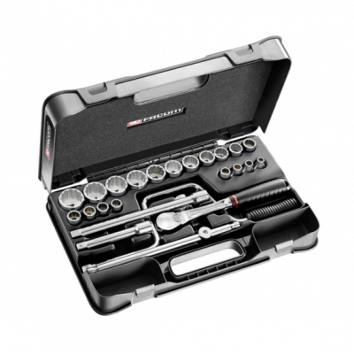 SL.161-3P12U Facom Coffret douilles 1/2" 12 pans en pouces - 25 pièces - SL.161-3P6U