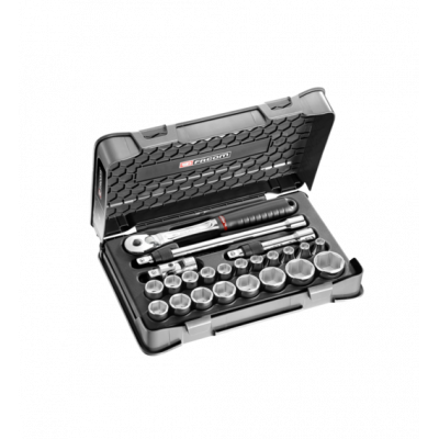 SL.171-3P6 Facom Coffret douilles 1/2" 6 pans métriques - 23 pièces - SL.171-3P6