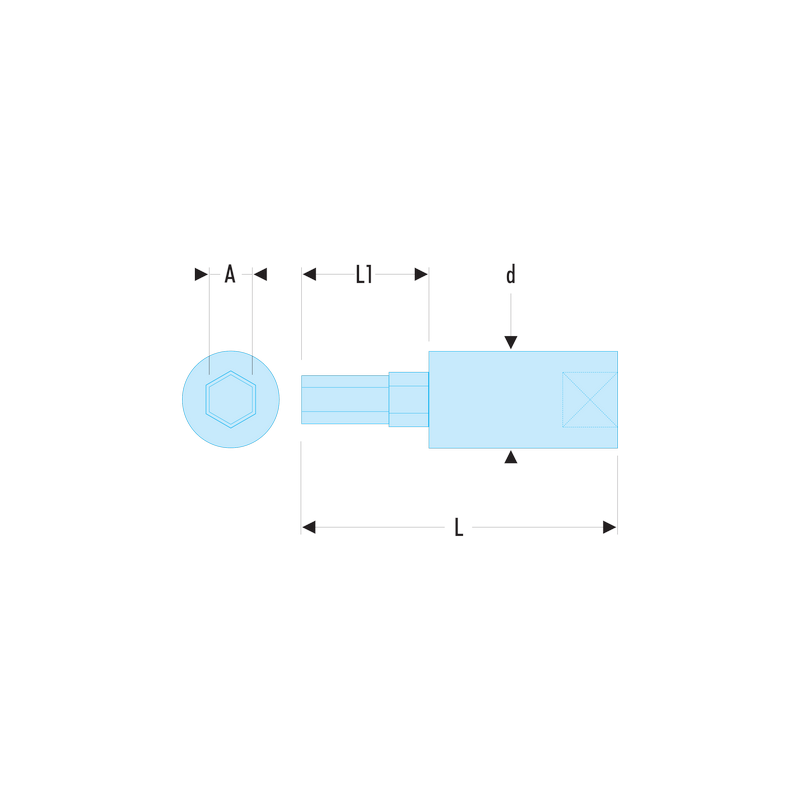 RT.1/8 Facom RT - Douilles tournevis 1/4" pour vis 6 pans en pouces
